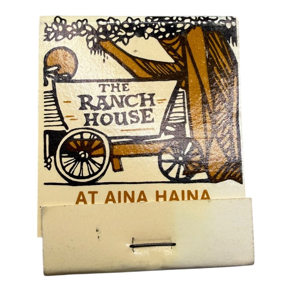 Vintage The Ranch House Aina Haina Paniolo Bar Hawaii Matchbook Spencecliff
